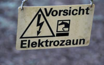 Der Elektrozaun um uns herum